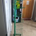 Espositore In Metallo Verde Su Ruote Nuovo 3920/U