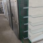 Espositore In Metallo Verde Su Ruote Nuovo 3920/U