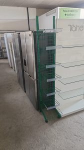 Espositore In Metallo Verde Su Ruote Nuovo 3920/U