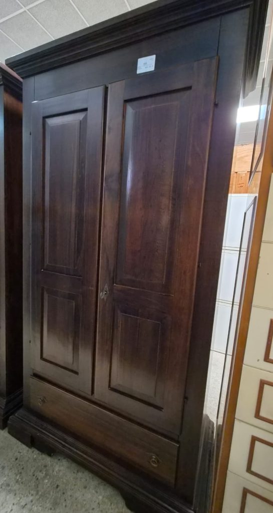 Armadio In Legno Massiccio A 2 Ante +1 Cassetto Usato 941