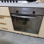 Mobile cucina usata completa di elettrodomestici: piano cottura, forno, lavastoviglie, cappa e frigorifero da incasso USATA 954