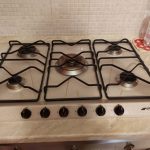 Mobile cucina con elettrodomestici: forno, cappa, piano cottura e frigorifero incasso (no lavastoviglie) USATA 1014