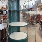vetrinetta espositiva rotonda a pianta circolare usata 4795/u
