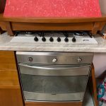 Mobile cucina con elettrodomestici: forno, cappa, piano cottura e frigorifero incasso (no lavastoviglie) USATA 1014