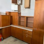 Mobile cucina con elettrodomestici: forno, cappa, piano cottura e frigorifero incasso (no lavastoviglie) USATA 1014