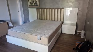 Letto Imbottito matrimoniale completo di rete e materasso USATO 979