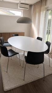 Tavolo tondo bianco da pranzo USATO 996