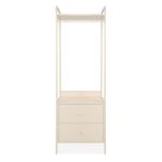 Appendiabiti multifunzione Dhaka41A con 2 cassetti con struttura in metallo beige