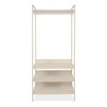 Appendiabiti multifunzione Dhaka41B con 3 ripiani con struttura in metallo beige