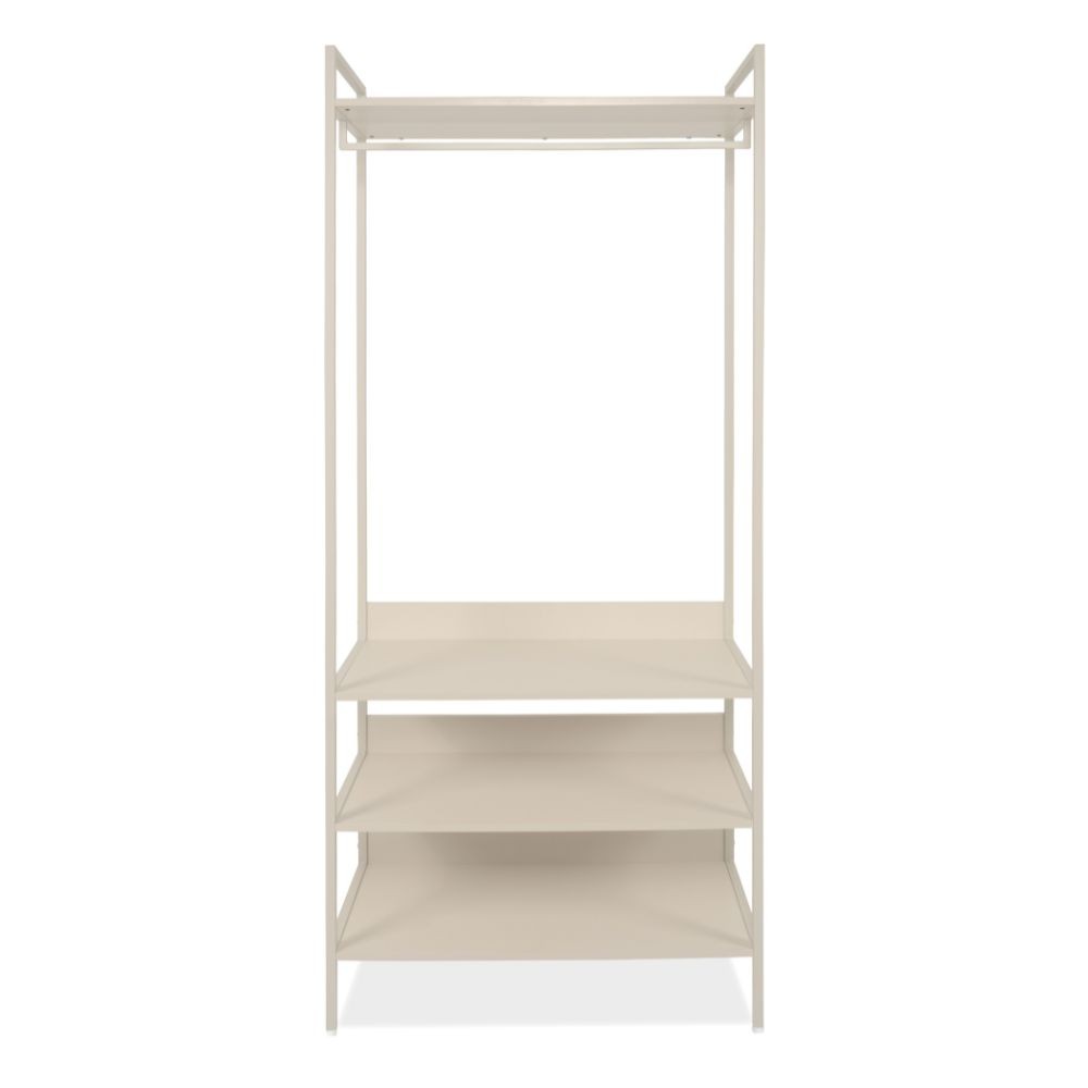 Appendiabiti multifunzione Dhaka41B con 3 ripiani con struttura in metallo beige