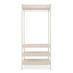 Appendiabiti multifunzione Dhaka41B con 3 ripiani con struttura in metallo beige
