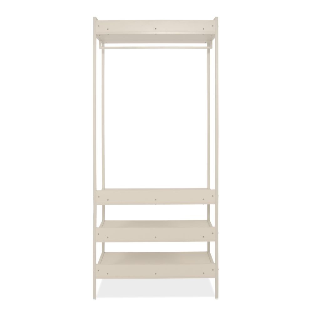 Appendiabiti multifunzione Dhaka41B con 3 ripiani con struttura in metallo beige