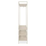 Appendiabiti multifunzione Dhaka41B con 3 ripiani con struttura in metallo beige