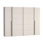 Armadio Callia con 2 ante battenti e 2 ante scorrevoli colore cashmere 270.3x61.2xH210.5 cm.