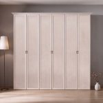 Armadio Epoca 6 ante battenti cassa e frontali in patinato beige