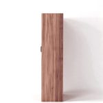 Armadio H 210 cm. 2 ante senza cassetti con cassa noce naturale e ante cashmere