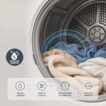 Asciugatrice Daya DHTD9PD 9 kg pompa di calore con rotazione bidirezionale e sensore umidità bianco classe D