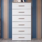 Cameretta Albus con letto in legno 120 cm. e armadio 4 ante battenti e scrivania in olmo perla e larice bianco