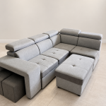 Divano Letto Angolare Con Pouf Laterali Usato 1096