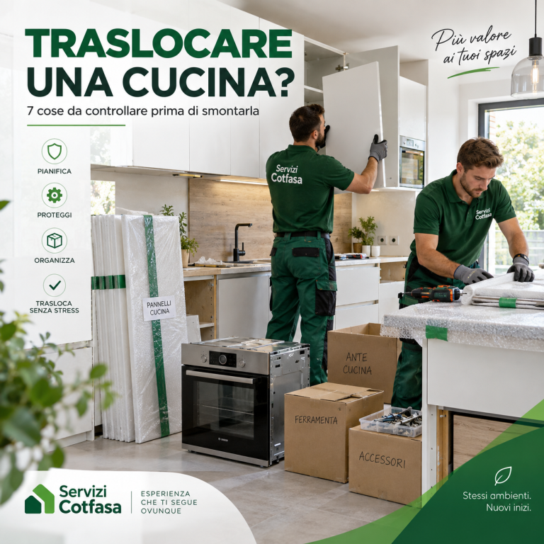 Traslocare una cucina: 7 cose da controllare prima di smontarla