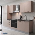 Cucina Asti 255 cm reversibile in cashmere con elettrodomestici inclusi Industrie Valentini