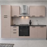 Cucina Asti 255 cm reversibile in cashmere con elettrodomestici inclusi Industrie Valentini