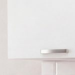 Cucina Astinew 180 cm reversibile in bianco poro chiuso con elettrodomestici e piano a induzione Industrie Valentini