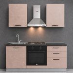 Cucina Astinew 180 cm reversibile in cashmere con elettrodomestici inclusi Industrie Valentini
