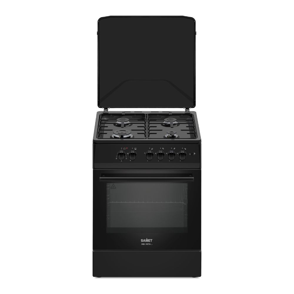 Cucina Cuneo 120 cm. H 220 cm. con cassa rovere e ante bianco opaco elettrodomestici inclusi