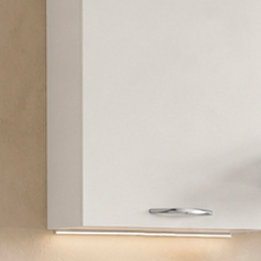 Cucina Taurusnew 195 cm reversibile in bianco poro chiuso con elettrodomestici e piano a induzione Industrie Valentini