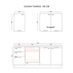 Cucina Taurusnew 195 cm reversibile in bianco poro chiuso con elettrodomestici e piano a induzione Industrie Valentini