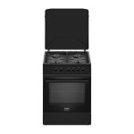 Cucina a gas Tremiti 60x60 con forno a gas e grill elettrico 70 litri nero classe A Samet Indomita Line