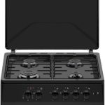 Cucina a gas Tremiti 60x60 con forno a gas e grill elettrico 70 litri nero classe A Samet Indomita Line