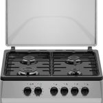 Cucina a gas Tremiti 60x60 con forno multifunzione e grill elettrico 70 litri silver e top nero classe A Samet Indomita Line