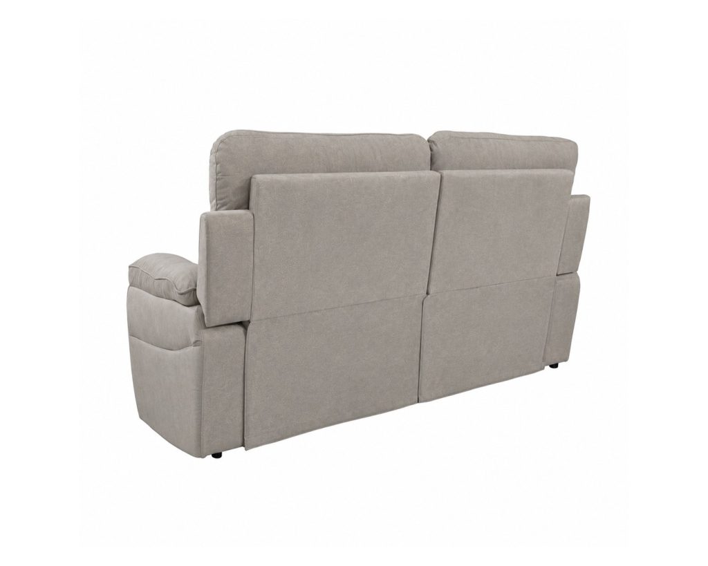 Divano Bostonfix 2 posti fisso in nabuk Mozart 90 light grey