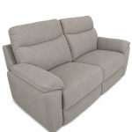 Divano Bostonfix 2 posti fisso in nabuk Mozart 90 light grey