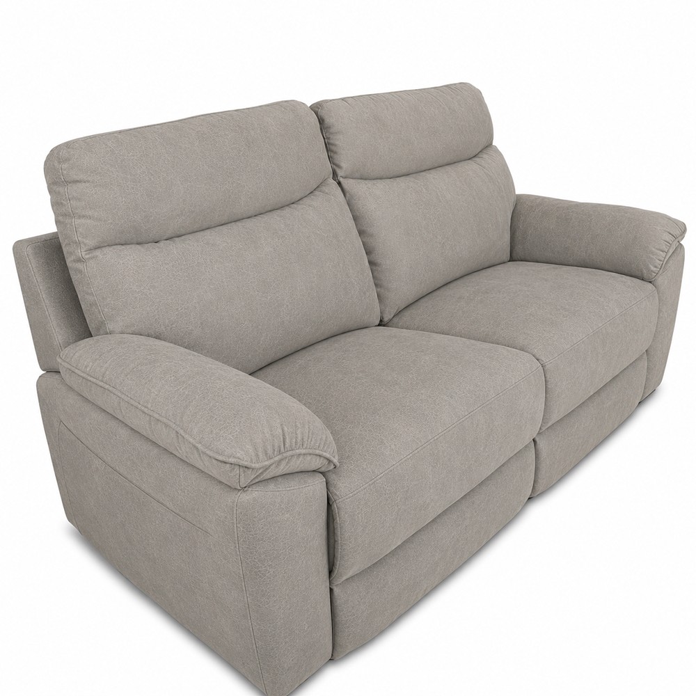 Divano Bostonfix 2 posti fisso in nabuk Mozart 90 light grey