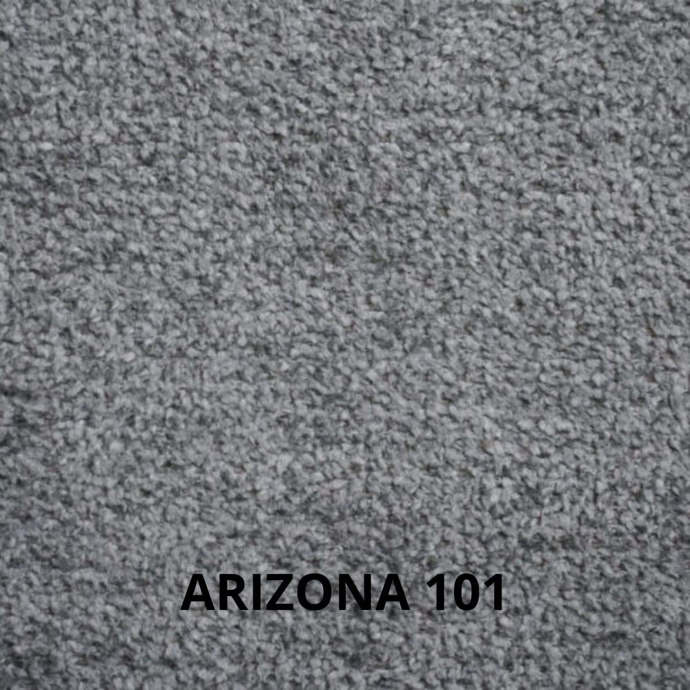 Divano angolare Carovigno con letto roller penisola destra pouff contenitore in tessuto teddy Arizona 101 grigio