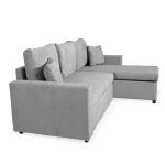 Divano con penisola contenitore reversibile Golf Standard e letto estraibile in tessuto Verità 81 grey