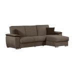 Divano con penisola reversibile Ginepro doppio vano contenitore in tessuto 67-044 tortora