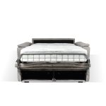 Divano letto Mercurio 2 posti poggiatesta reclinabili in tessuto Luna 19 light grey