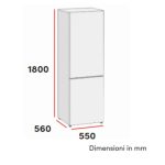 Frigorifero combinato Daya DHCB34SM1XE0 262 litri defrost total inox classe E