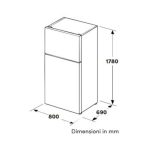 Frigorifero doppia porta Daya DDP640DNV4XE0 478 litri total no frost con drink dispenser inox classe E