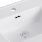 Lavabo consolle da appoggio LAV9060ES in ceramica 1 vasca 61x36.5 cm. bianco lucido