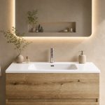 Lavabo consolle da appoggio LAV9080ES in ceramica 1 vasca 81x36.5 cm. bianco lucido