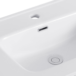Lavabo consolle da appoggio LAV9080ES in ceramica 1 vasca 81x36.5 cm. bianco lucido
