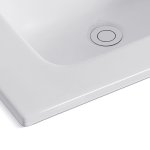 Lavabo consolle da appoggio LAV9140DS in ceramica 2 vasche 141x46 cm. bianco lucido