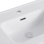 Lavabo consolle da appoggio LAV9140DS in ceramica 2 vasche 141x46 cm. bianco lucido