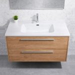 Lavabo da appoggio Bulnes100 in ceramica bianco lucido 101x46.5 cm.