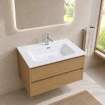 Lavabo da appoggio Bulnes70 in ceramica bianco lucido 71x46.5 cm.